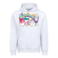 White Unicorn Coffee Cups Urban Hoodie - Artiststas