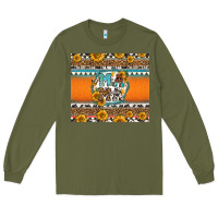 Army Green sunflowers hexagon frame mama Long Sleeve Tee - Jasminsmagicworld