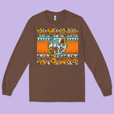 Sunflowers Hexagon Frame Mama Long Sleeve Tee Designed By Jasminsmagicworld