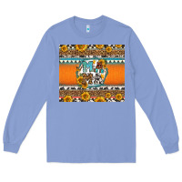 Colony Blue sunflowers hexagon frame mama Long Sleeve Tee - Jasminsmagicworld
