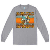 Heather Grey sunflowers hexagon frame mama Long Sleeve Tee - Jasminsmagicworld