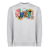 Heather Grey nurse Heavyweight Sweatshirt - CowGirlArtShop
