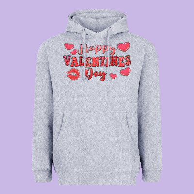 Happy Valentine's Day Heavyweight Hoodie Designed By Lillyallendesigns
