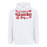 White happy valentine's day Heavyweight Hoodie - LillyAllenDesigns