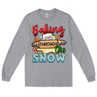 Heather Grey Baking through the snow Long Sleeve Tee - NancyCooperArtShop