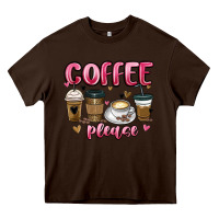 Chocolate Brown coffee please Heavy Core Tee - MaliasSmallBusiness