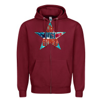 Burgundy Oh my stars Zipper Hoodie - FaDigitalArtStudio