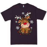 Plum Christmas reindeer Premium Tee - MaliasSmallBusiness