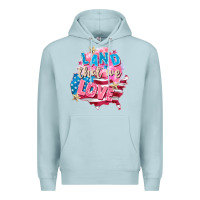 Blue Mist Merica leopard lightning bolt Premium Hoodie - FaDigitalArtStudio