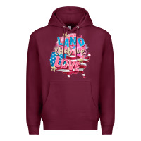 Burgundy Merica leopard lightning bolt Premium Hoodie - FaDigitalArtStudio