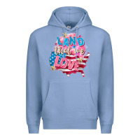 Colony Blue Merica leopard lightning bolt Premium Hoodie - FaDigitalArtStudio