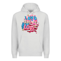 Dove Grey Merica leopard lightning bolt Premium Hoodie - FaDigitalArtStudio