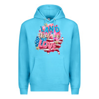 Ocean Blue Merica leopard lightning bolt Premium Hoodie - FaDigitalArtStudio