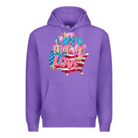 Purple Merica leopard lightning bolt Premium Hoodie - FaDigitalArtStudio