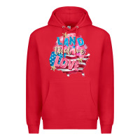 Red Merica leopard lightning bolt Premium Hoodie - FaDigitalArtStudio