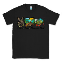 Black Peace Love Peacock Bass Classic Tee - LillyAllenDesigns