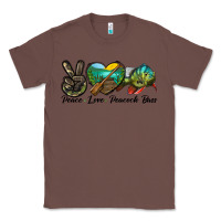 Chestnut Peace Love Peacock Bass Classic Tee - LillyAllenDesigns