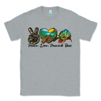 Heather Grey Peace Love Peacock Bass Classic Tee - LillyAllenDesigns