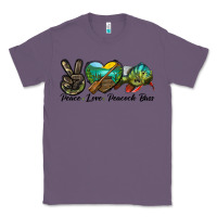 Lavender Peace Love Peacock Bass Classic Tee - LillyAllenDesigns