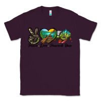Plum Peace Love Peacock Bass Classic Tee - LillyAllenDesigns