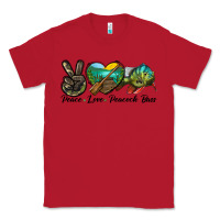 Red Peace Love Peacock Bass Classic Tee - LillyAllenDesigns