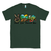 Sports Green Peace Love Peacock Bass Classic Tee - LillyAllenDesigns