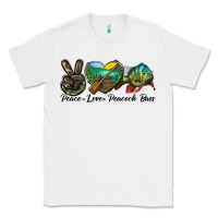 White Peace Love Peacock Bass Classic Tee - LillyAllenDesigns