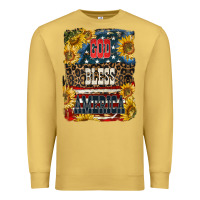 Antique Gold Western God Bless America 4th of July Premium Sweatshirt - LillyAllenDesigns