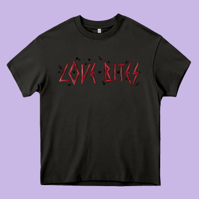 Love Bites Heavy Core Tee Designed By Maliassmallbusiness