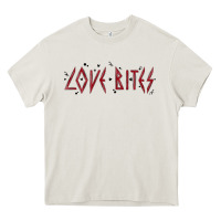 Cream love bites Heavy Core Tee - MaliasSmallBusiness