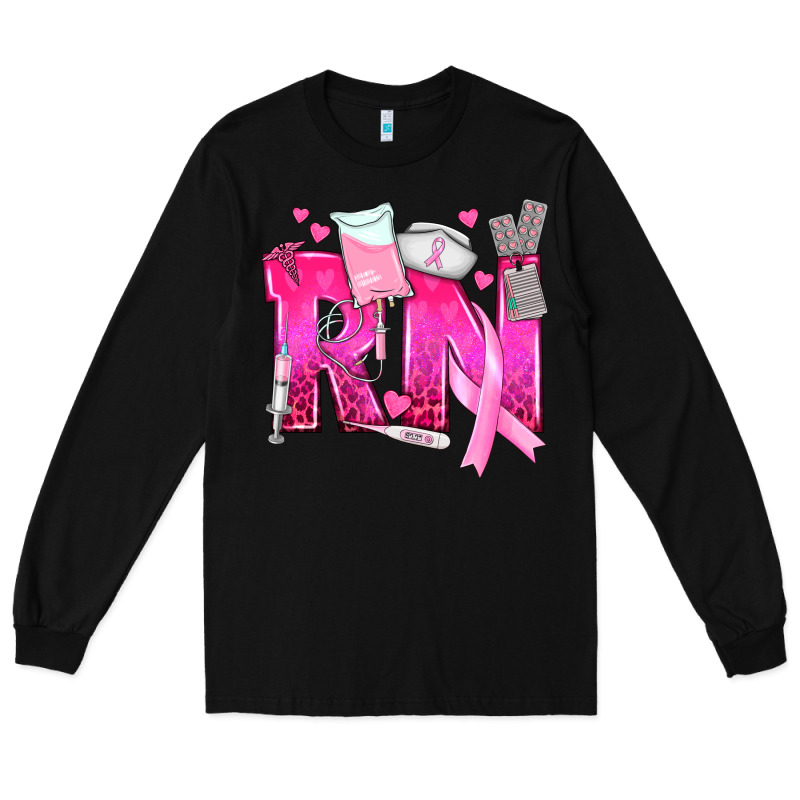 Breast Cancer Rn Registered Nurse Long Sleeve Tee by texasbilliewilder | Teevron
