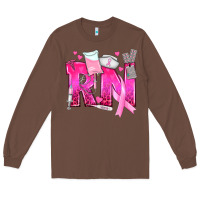Chestnut Breast Cancer RN Registered Nurse Long Sleeve Tee - texasbilliewilder