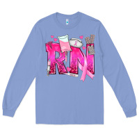 Colony Blue Breast Cancer RN Registered Nurse Long Sleeve Tee - texasbilliewilder