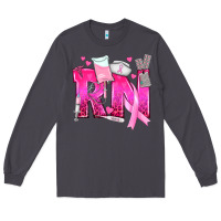 Smoke Breast Cancer RN Registered Nurse Long Sleeve Tee - texasbilliewilder