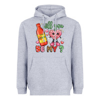 Heather Grey will you be my Heavyweight Hoodie - LillyAllenDesigns