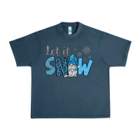 Midnight Navy let it snow Urban Heavy Tee - JahusDesignShop