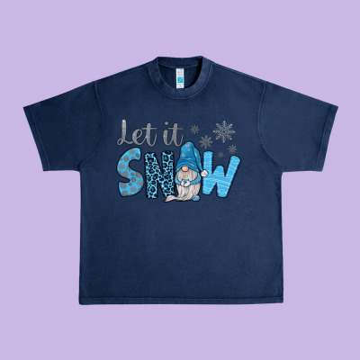 Let It Snow Urban Heavy Tee Designed By Jahusdesignshop