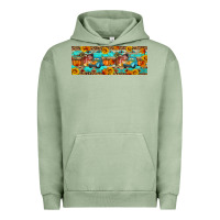 Pigment Oil Green Farm life fall Urban Hoodie - Artiststas
