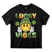 Black lucky vibes Heavy Core Tee - MaliasSmallBusiness