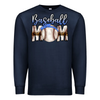 Navy Baseball Mom Premium Sweatshirt - CowhideDigitalArt