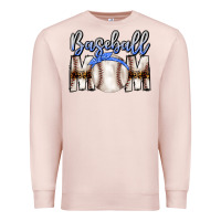 Pale Pink Baseball Mom Premium Sweatshirt - CowhideDigitalArt