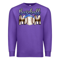 Purple Baseball Mom Premium Sweatshirt - CowhideDigitalArt
