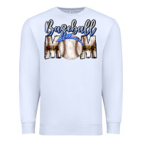 White Baseball Mom Premium Sweatshirt - CowhideDigitalArt