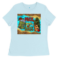 Baby Blue pack your bags Ladies Tee - NancyCooperArtShop