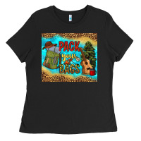 Black pack your bags Ladies Tee - NancyCooperArtShop