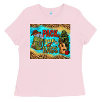 Bubblegum Pink pack your bags Ladies Tee - NancyCooperArtShop