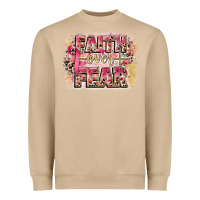 Mushroom faith over fear breast cancer 12 inches 300 dpi Heavyweight Sweatshirt - CowGirlArtShop