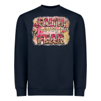 Navy faith over fear breast cancer 12 inches 300 dpi Heavyweight Sweatshirt - CowGirlArtShop
