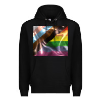 Black Pride flag Premium Hoodie - FaDigitalArtStudio