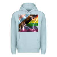 Blue Mist Pride flag Premium Hoodie - FaDigitalArtStudio